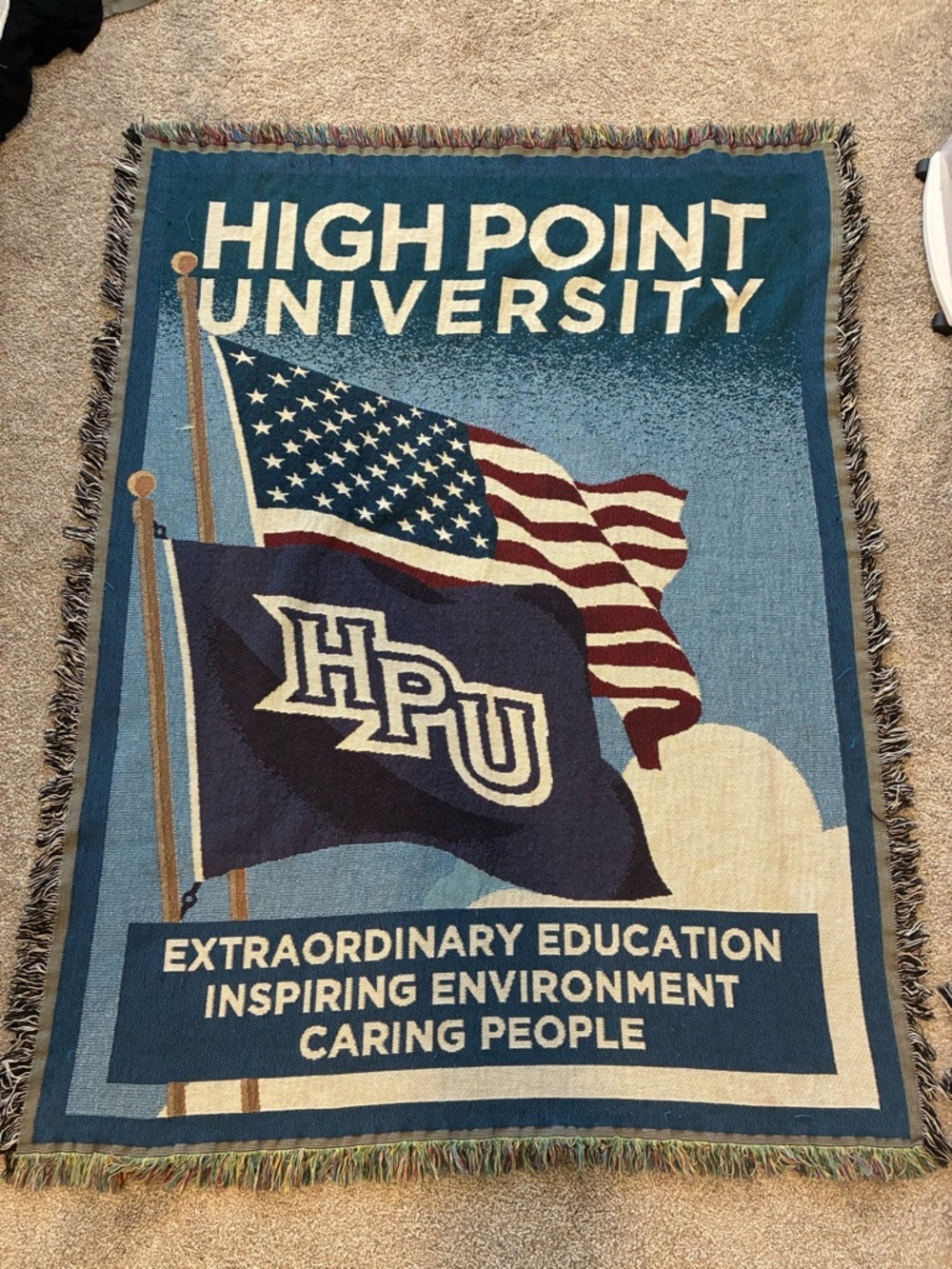 High Point University Commemorative Jacquard Woven Blanket